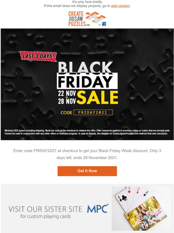 Black Friday Week, 3 days left