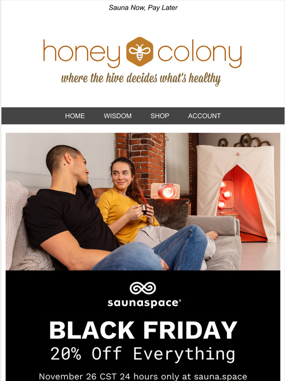 Save 20% at Sauna Space: TODAY ONLY!