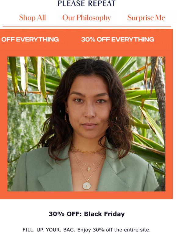 30% OFF  FILL UP YOUR BAG