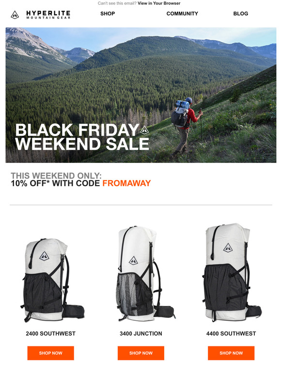 Hyperlite Mountain Gear 10 Off Black Friday Weekend Sale Milled
