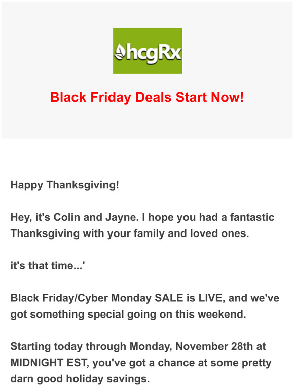Black Friday Deals Start Now!