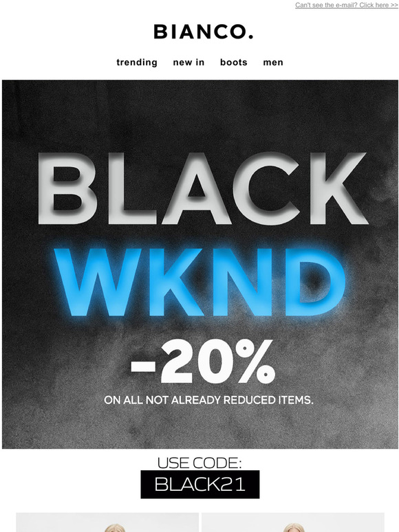 BLACK WEEKEND -20% !