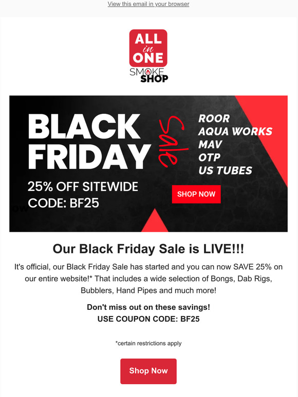 BLACK FRIDAY SALE IS LIVE!