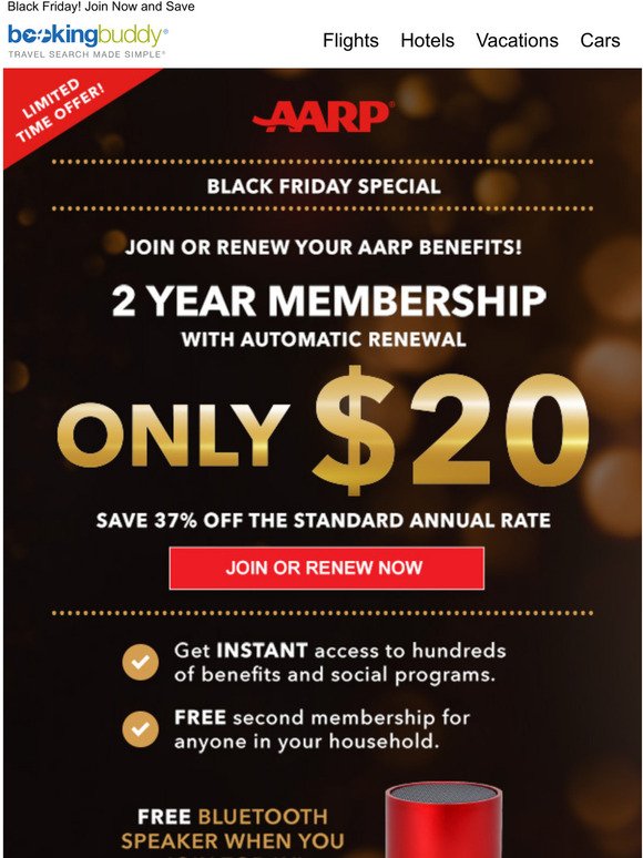 Don't Forget: Black Friday Offer from AARP