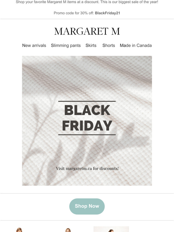 Black Friday! Shop 30% off the entire store.