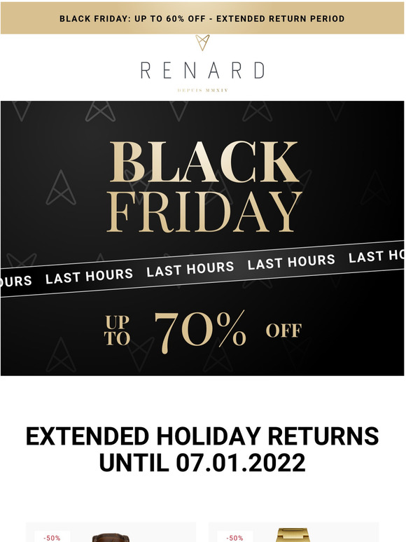 Last hours! Black Friday: up to 70%!