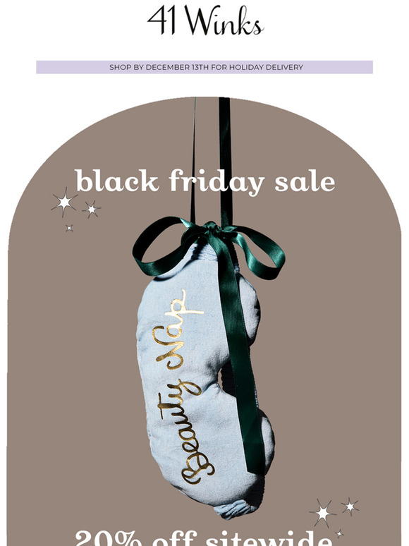 black friday  20% off + gift with purchase