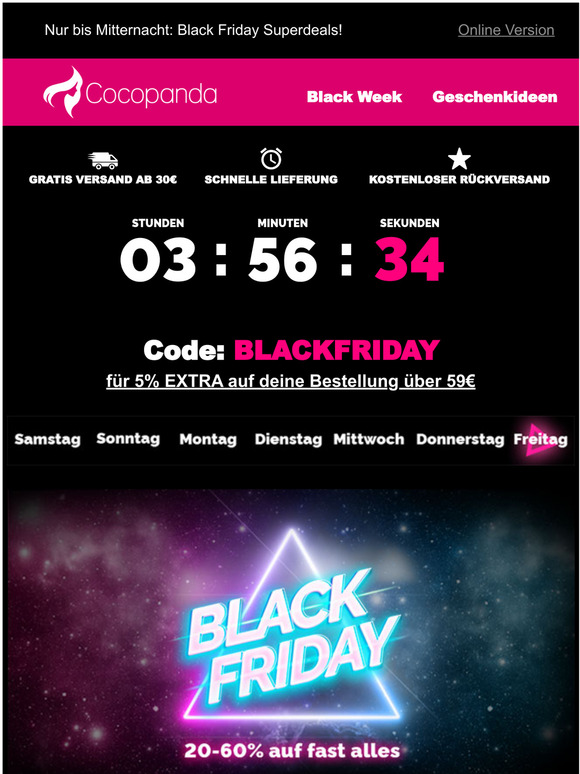 Deine letzte Chance auf BLACK FRIDAY Deals, --