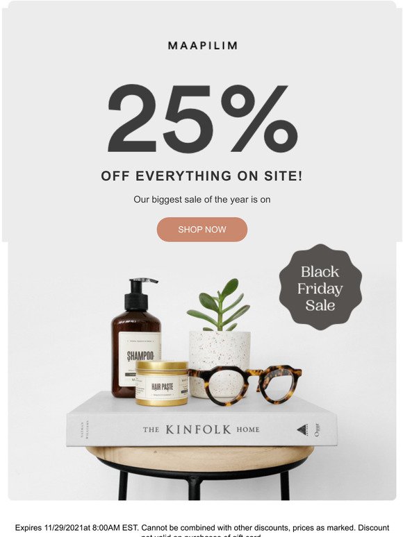 25% Off Everything!