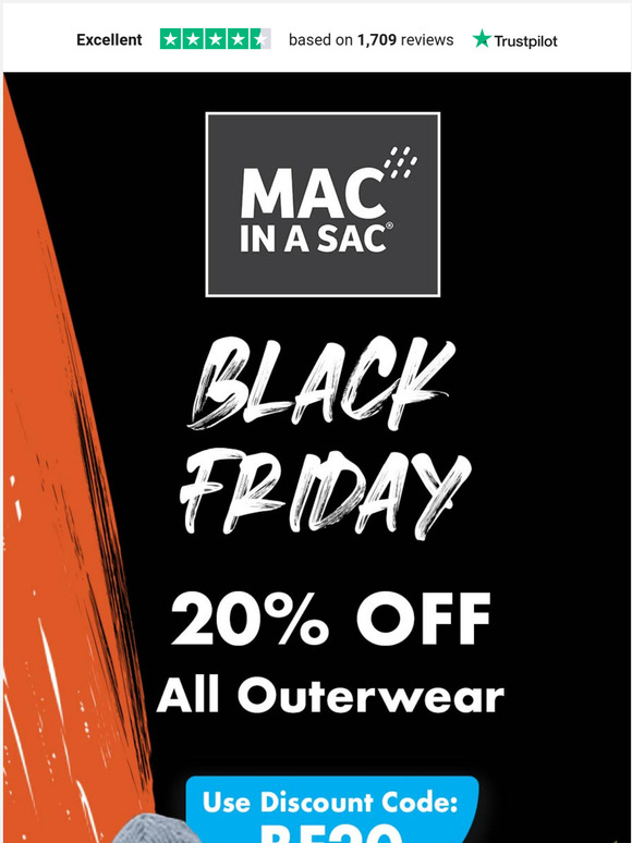 20% OFF Packable Performance Outerwear
