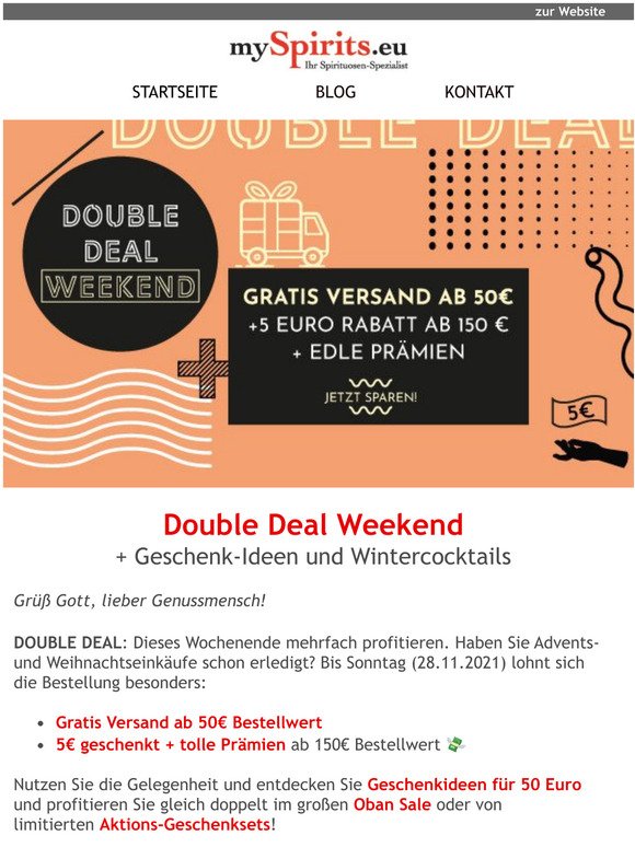 Double Deal Weekend, Geschenke & Winter-Cocktails