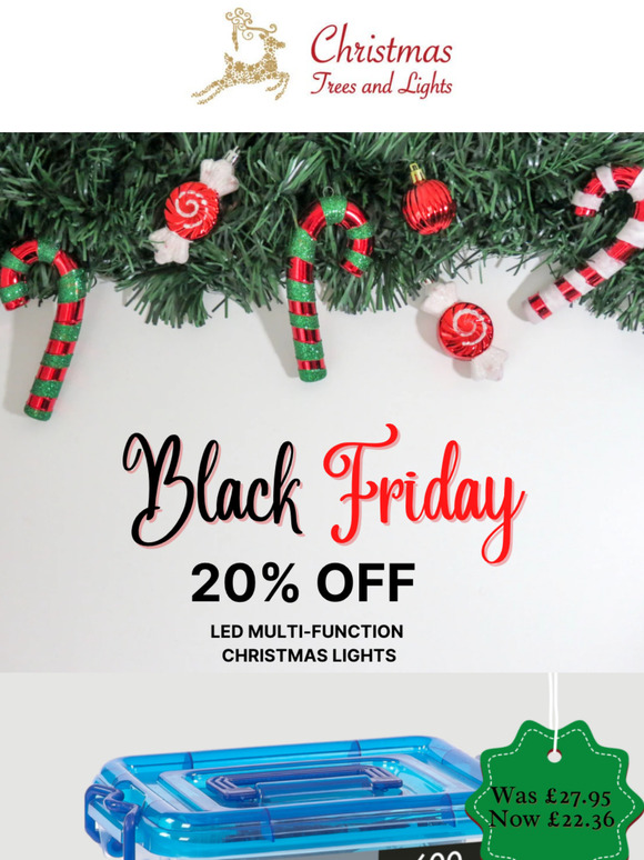 Black Friday Offer - 20% OFF LED Multi-Function Christmas Lights!