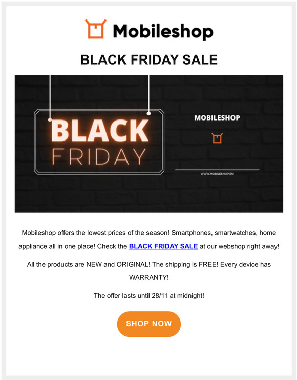  BLACK FRIDAY - SPECIAL OFFER