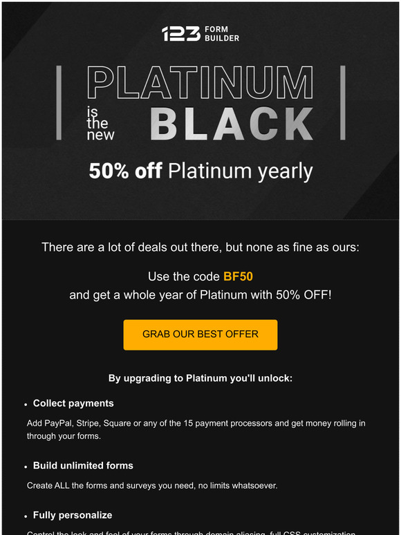 Our Black Friday offer is better than these ones