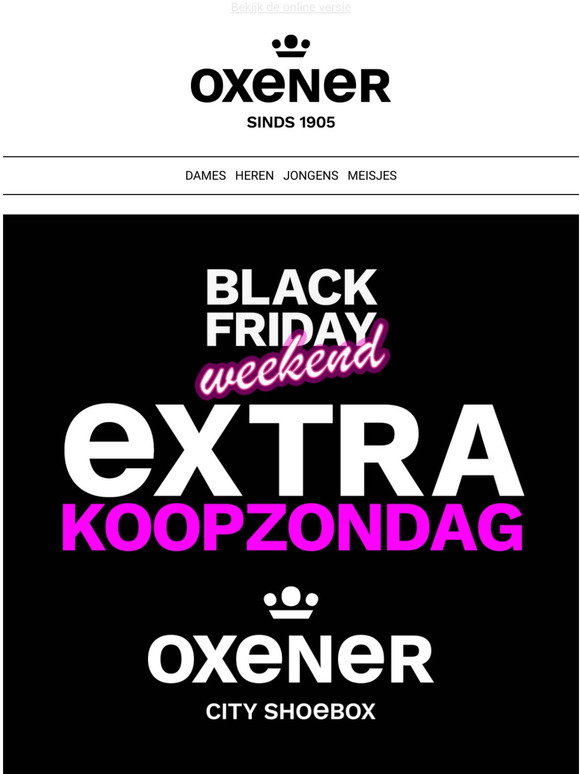 Oxener Schoenen: Extra Koopzondag City Shoebox | Milled