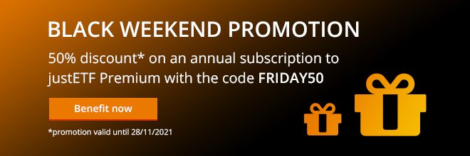 Black Weekend promotion at justETF with the code FRIDAY50