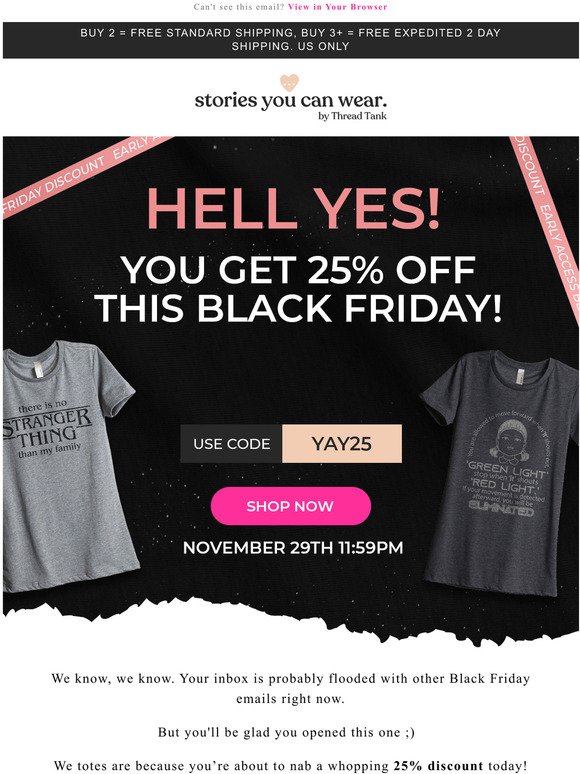 Your Black Friday Discount Has Arrived