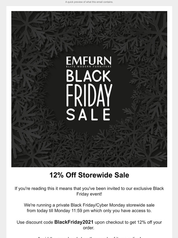 Private Black Friday Sale