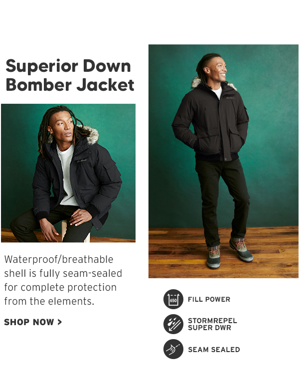 superior down bomber jacket