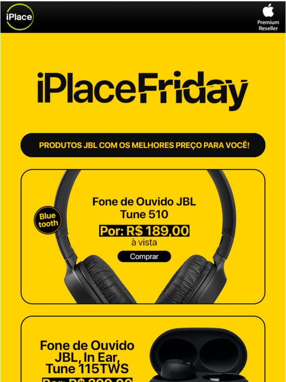PRODUTOS JBL COM OS MELHORES PREO PARA VOC!  |  iPlace Friday