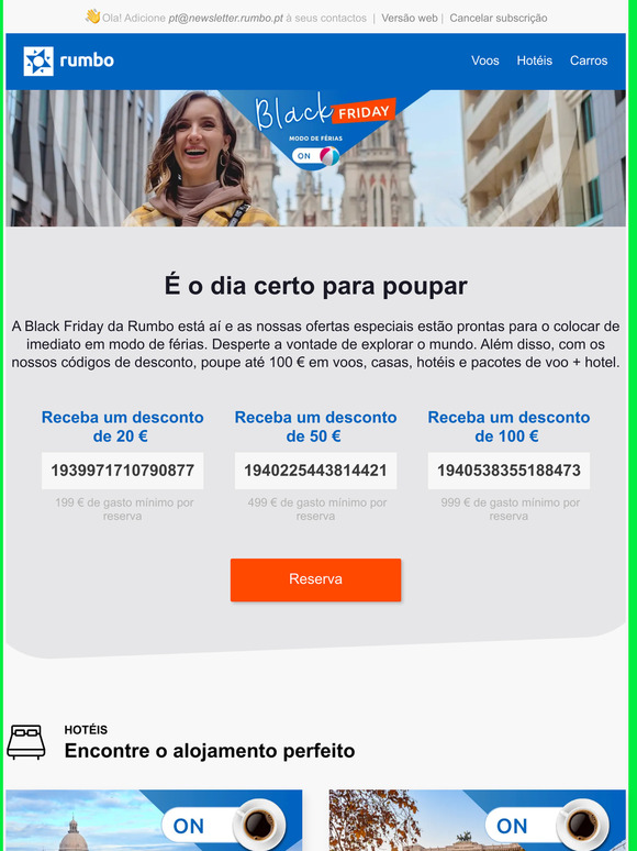  Chegou a Black Friday: at  100 de desconto na sua viagem