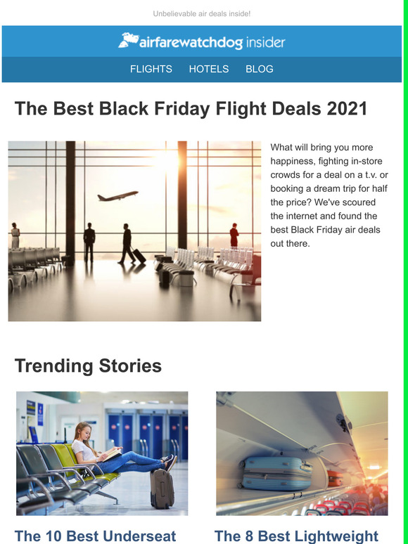 Airfarewatchdog The Best Black Friday Flight Deals 2021 Milled