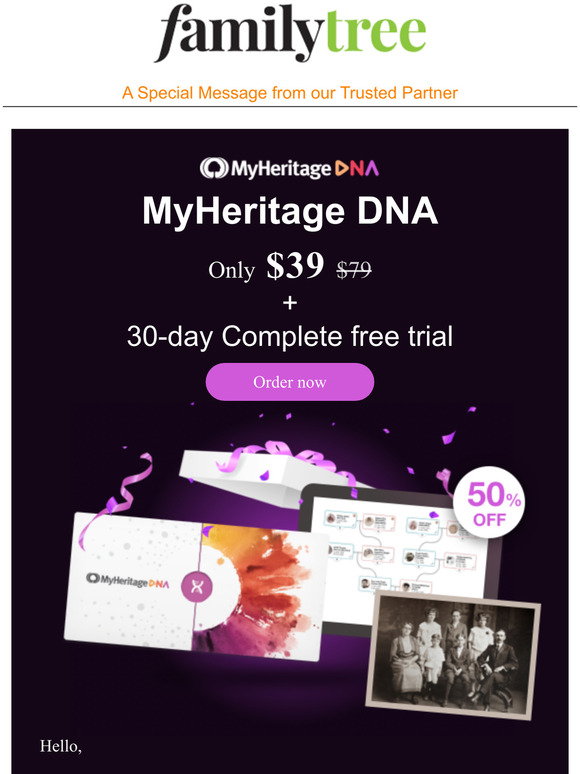Family Tree Magazine: Get 50% OFF the MyHeritage Complete Plan | Milled