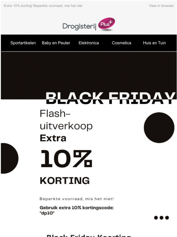 Laatste dag! Black Friday! Extra 10% korting! Beperkte voorraad, mis het niet!