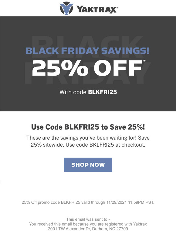 Black Friday Starts NOW!