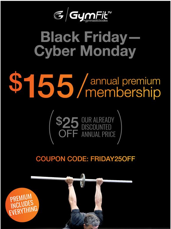 Black Friday Offer from GymFit!