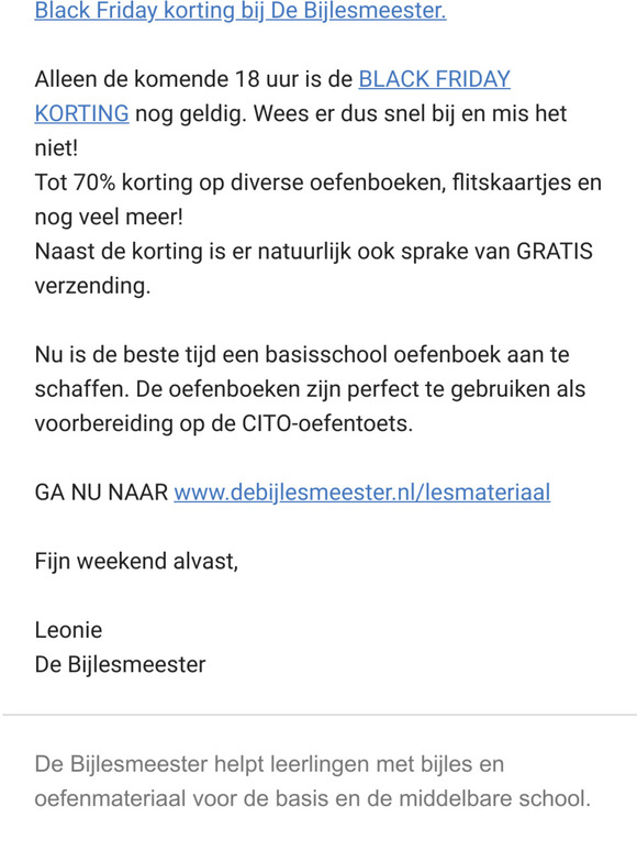  BLACK FRIDAY KORTING NOG 18 UUR GELDIG!!!
