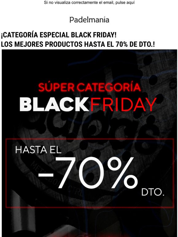 BLACK FRIDAY: 70% de dto. en categora especial!