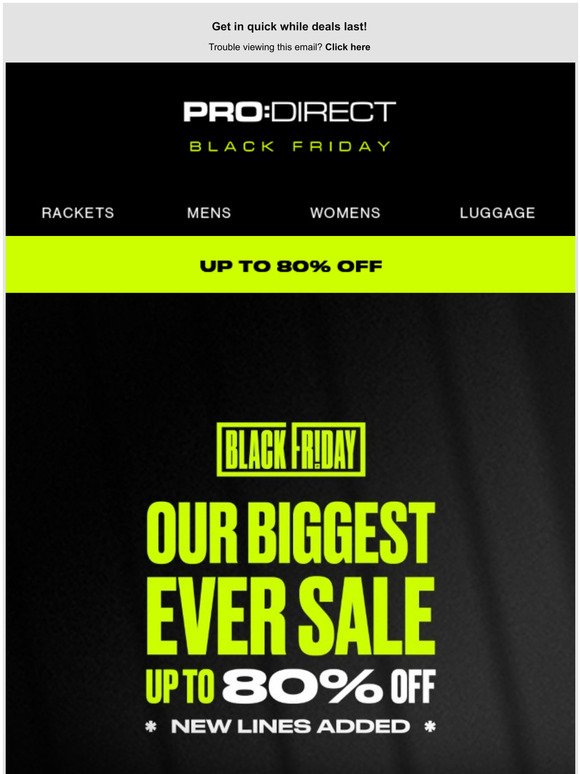 New Lines Added To Our Biggest Ever Black Friday Sale!