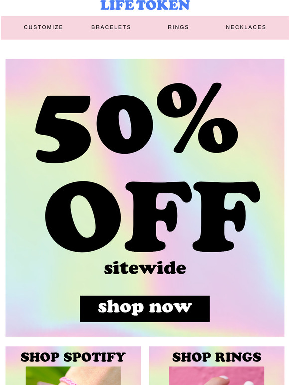Last Call: 50% off our ENTIRE site!!!