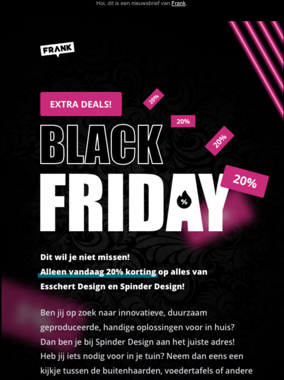 Alleen vandaag: 20% korting op tuin- en interieurmerken!