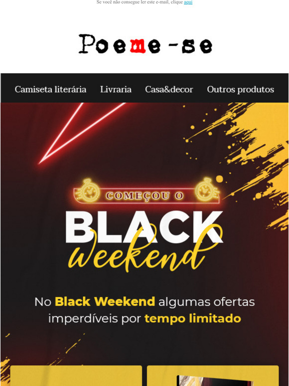 Black Weekend com ofertas a partir de R$ 11,70