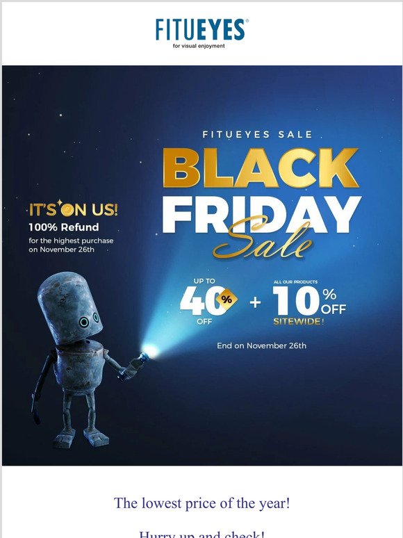 Black Friday: save up to 40% off and extra 10% off