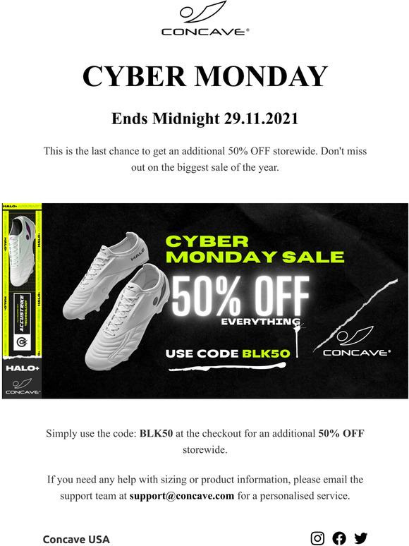 Cyber Monday - Ends Midnight 29.11.2021