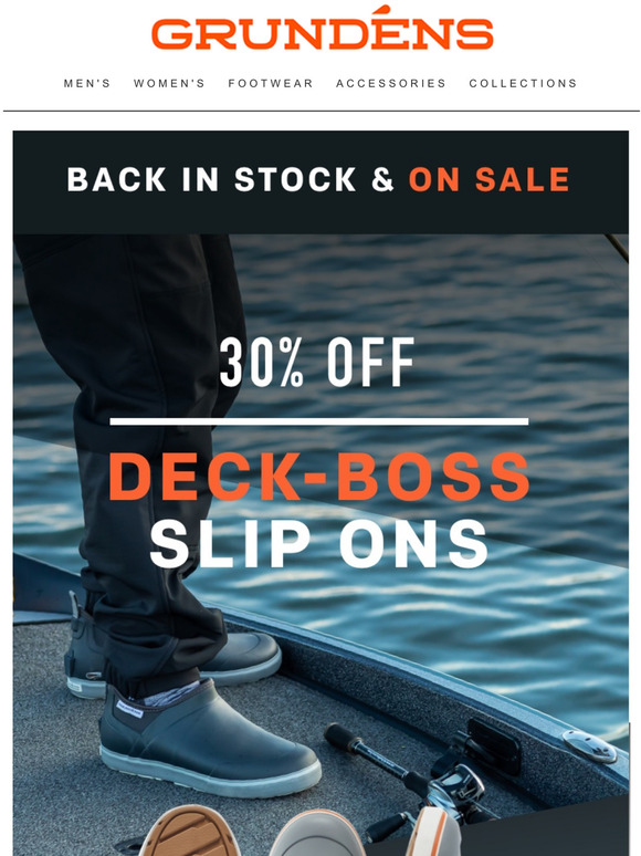 grundens deck boss slip ons