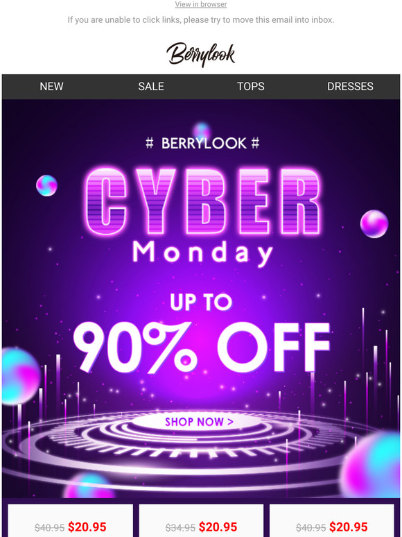 Go go go! 90% off Cyber Deals starts now