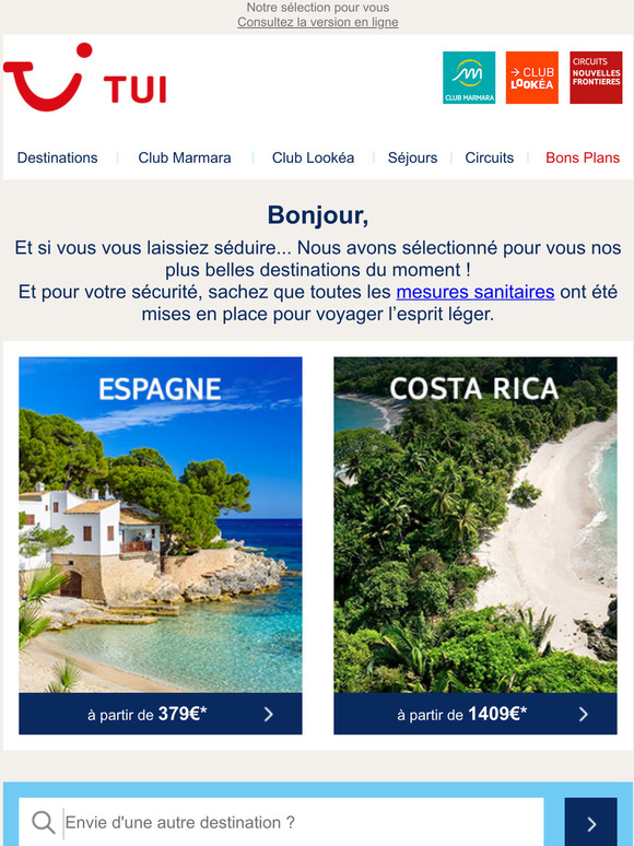 Ces voyages devraient vous plaire...