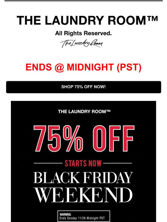 75% OFF ENDS MIDNIGHT!! 