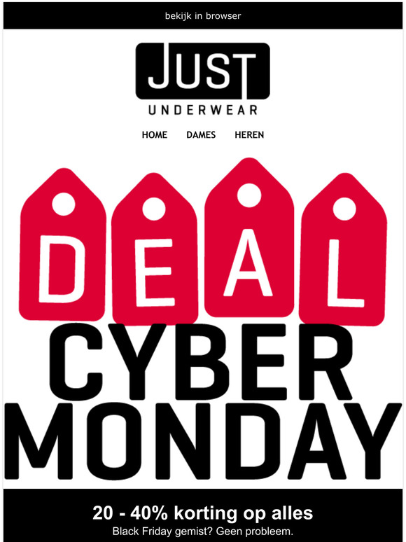  Nog t/m Cyber Monday - 20 tot 40% korting op alles!