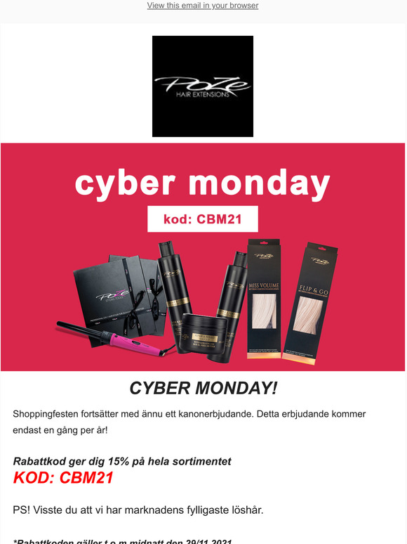 Cyber Monday - Missa inte!
