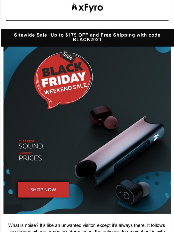 Black Friday Weekend ends today