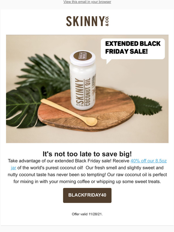 Extended Sale for BLACK FRIDAY!