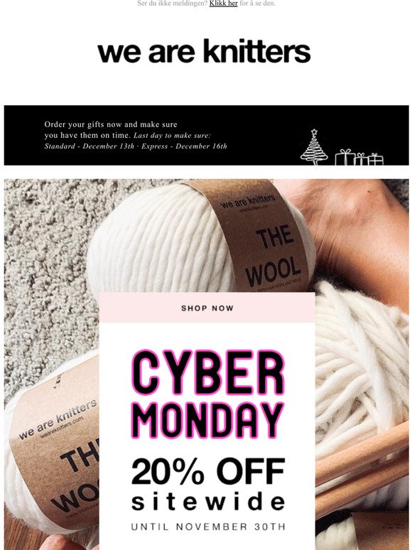  20% OFF *almost* EVERYTHING (!) shop the Cyber Monday sale