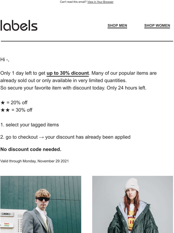 Final Day -30%  Cyber Monday is coming up