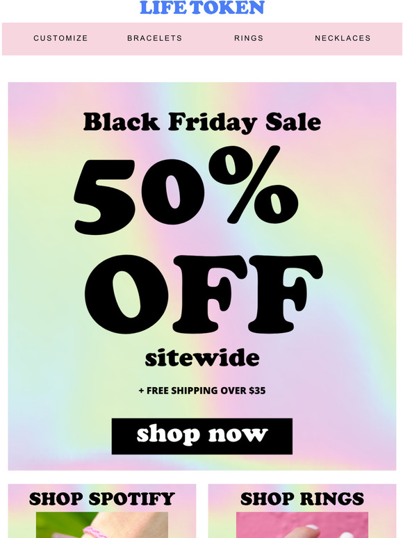 ICYMI: 50% of ENTIRE site ends tonight!