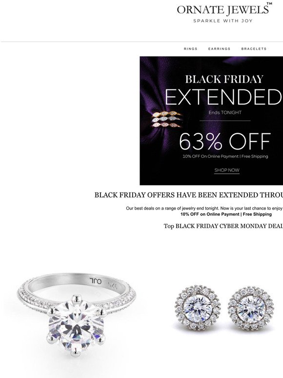 Cyber Monday at Ornate Jewels. Shop Now